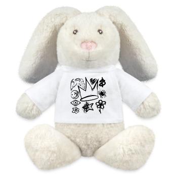 Art Graph Pattern - MiniFeet® RecycelHase® Bunny Cream - white - Front