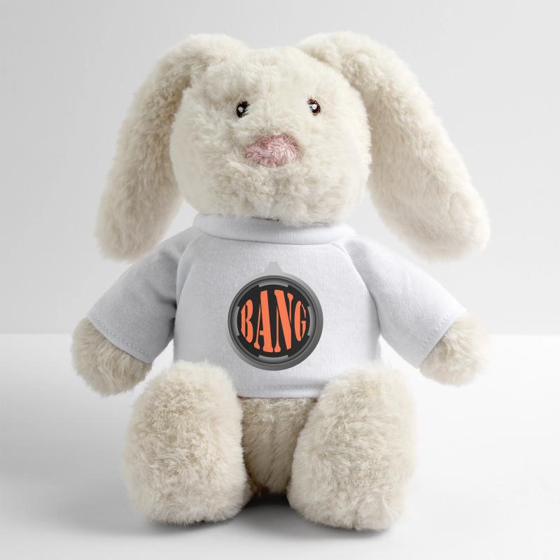 Bang – Style Comic Explosif Lapin en peluche recyclé MiniFeet® Crème