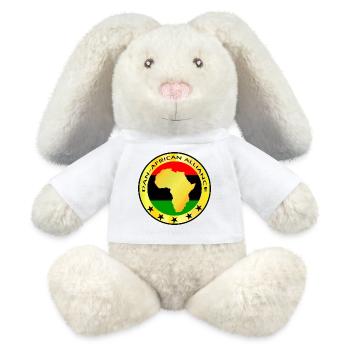 Pan-African Alliance Africa Black Power Roots - MiniFeet® RecycelHase® Bunny Cream - white - Front