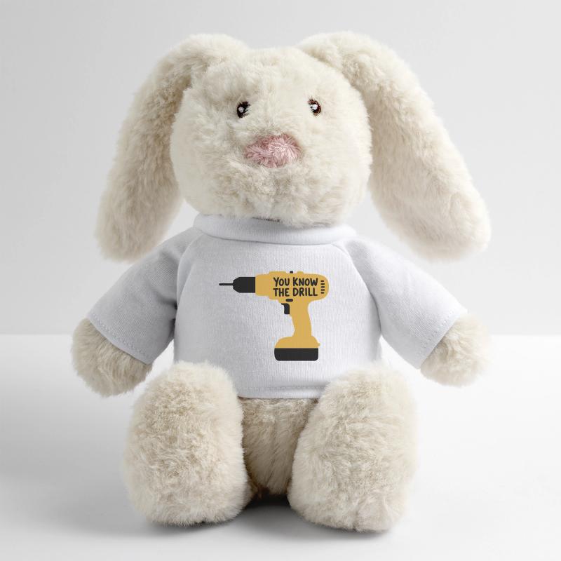 You Know The Drill Funny Handyman Tool Pun Design MiniFeet® RecycelHase® Bunny Cream