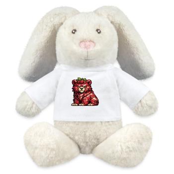 Raspberry Bear Cubism Version - MiniFeet® RecycelHase® Bunny Cream - white - Front