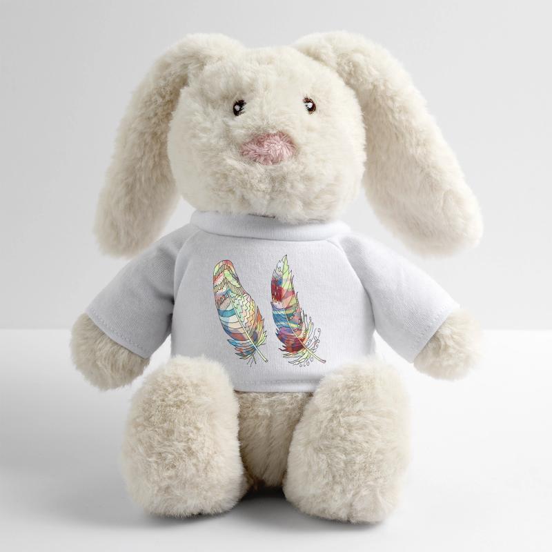 Stylo Lapin en peluche recyclé MiniFeet® Crème