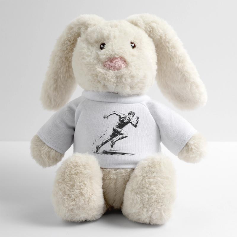 100m Sprinter Action Illustration MiniFeet® RecycelHase® Creme