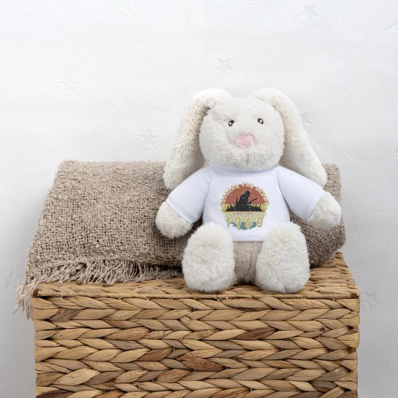 66th Birthday Rocking the crowd GIT 04/1960 MiniFeet® RecycelHase® Bunny Cream