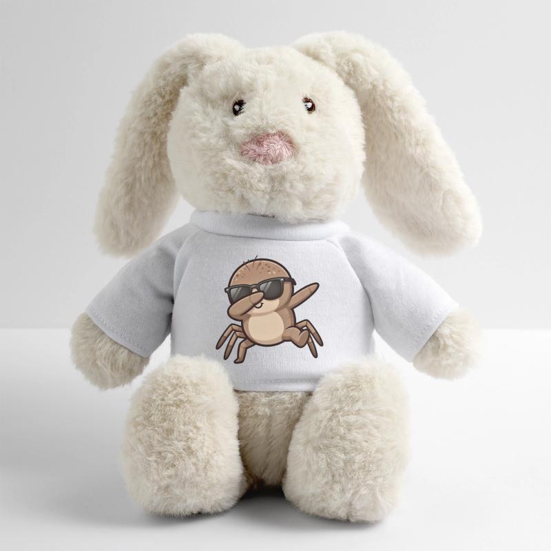 Araignée à escarper Lapin en peluche recyclé MiniFeet® Crème