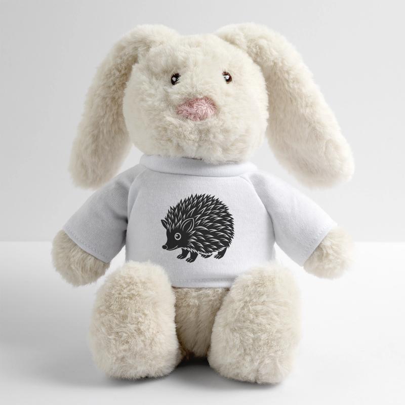 Hérisson Lapin en peluche recyclé MiniFeet® Crème
