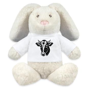 Cow head - MiniFeet® RecycelHase® Bunny Cream - white - Front