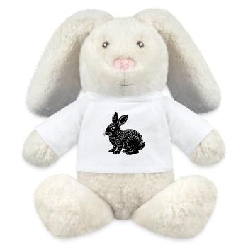 Petit lapin mignon - Lapin en peluche recyclé MiniFeet® Crème - blanc - Devant