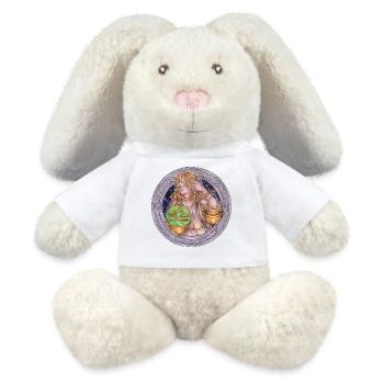 Zodiac Sign Sternzeichen Waage Libra Geschenk - MiniFeet® RecycelHase® Creme - Weiß - Vorne