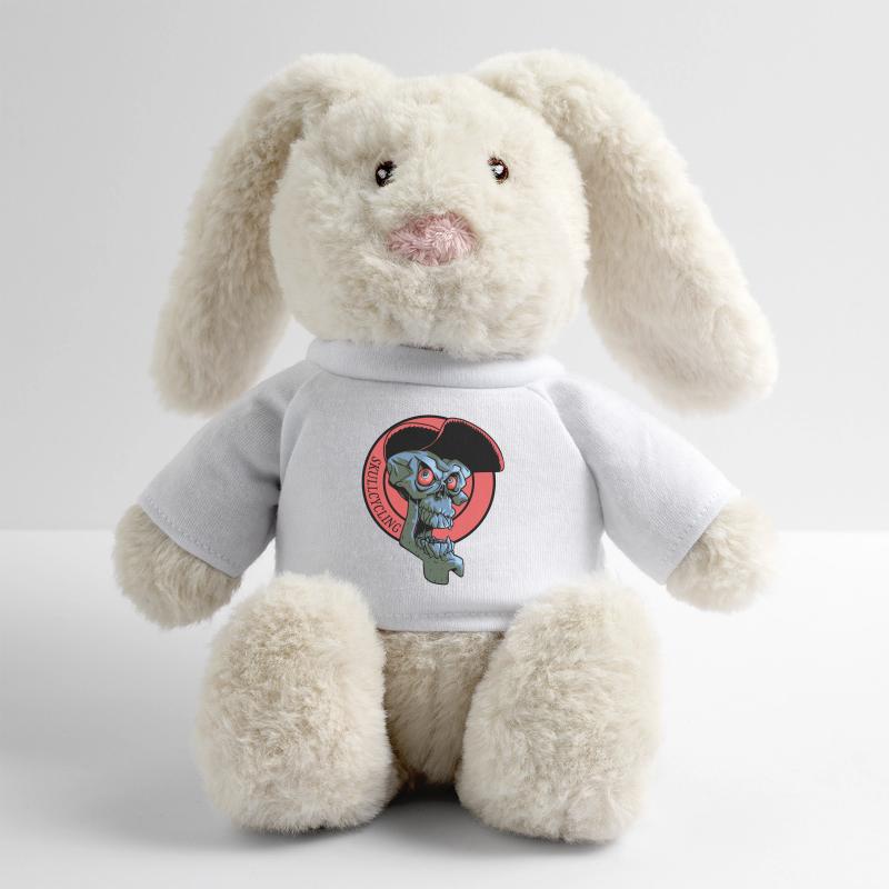 Laughing Cyclist's Skull MiniFeet® RecycelHase® Bunny Cream