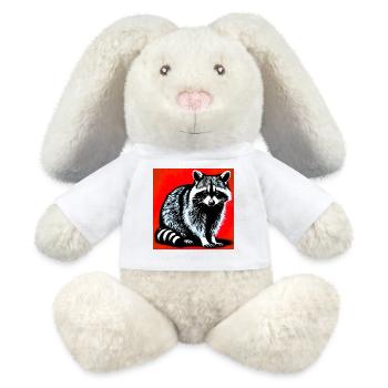 Waschbär - MiniFeet® RecycelHase® Creme - Weiß - Vorne