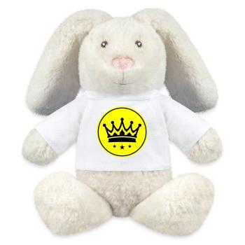 Krone Symbol - MiniFeet® RecycelHase® Creme - Weiß - Vorne