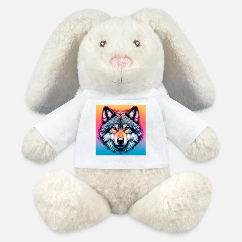 Wolf - MiniFeet® RecycelHase® Bunny Cream - white