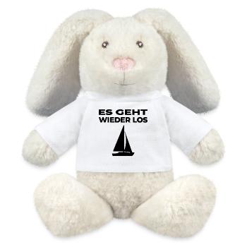 Segeln - MiniFeet® RecycelHase® Creme - Weiß - Vorne