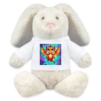 dragon - MiniFeet® RecycelHase® Bunny Cream - white - Front
