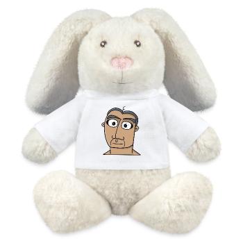 Wide-Eyed Minimalist Portrait - MiniFeet® RecycelHase® Bunny Cream - white - Front