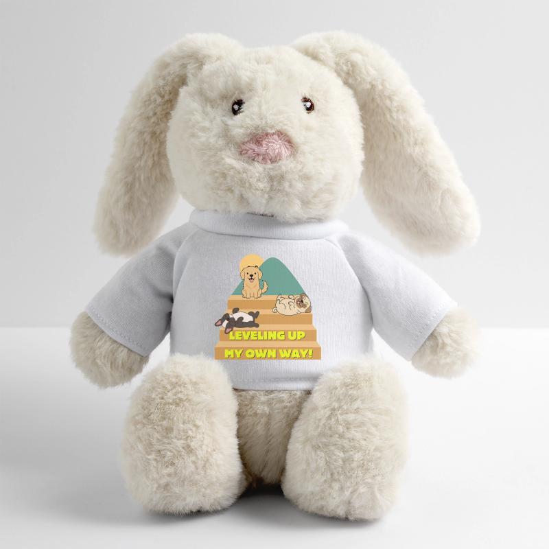 Progresser de niveau à ma manière Lapin en peluche recyclé MiniFeet® Crème