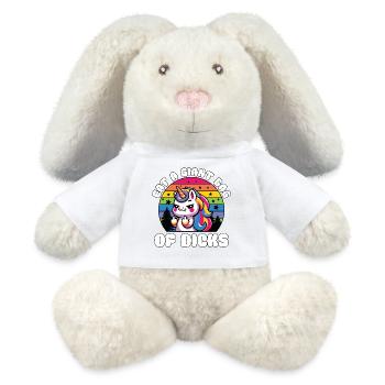 Rainbow Unicorn Power Motif - MiniFeet® RecycelHase® Bunny Cream - white - Front
