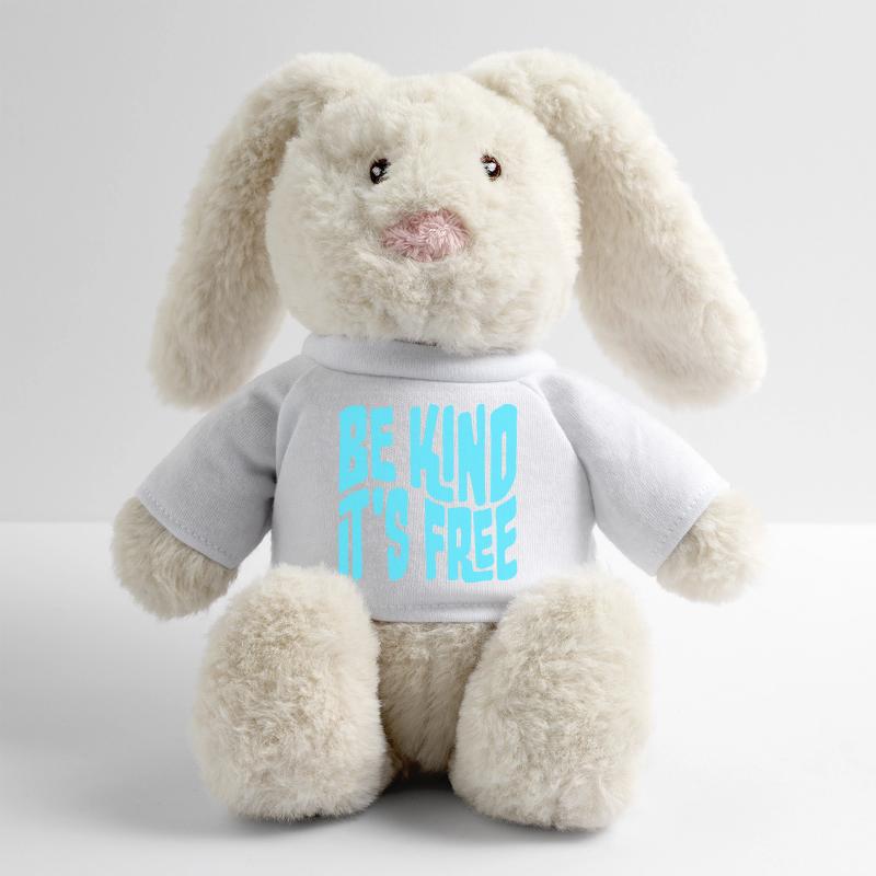 Be Kind It's Free Kindness Statement Saying MiniFeet® RecycelHase® Bunny Cream