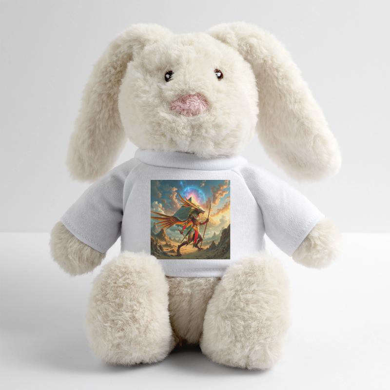 Gardien ailé de la pyramide Lapin en peluche recyclé MiniFeet® Crème