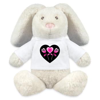 Roses - MiniFeet® RecycelHase® Bunny Cream - white - Front