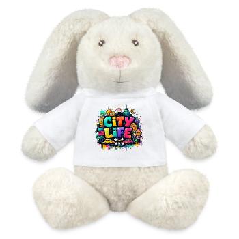 City_Life - Lapin en peluche recyclé MiniFeet® Crème - blanc - Devant