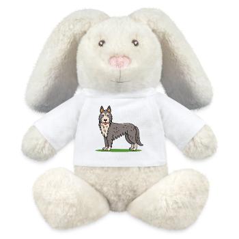 Irish Wolfhound (comic) - MiniFeet® RecycelHase® Bunny Cream - white - Front