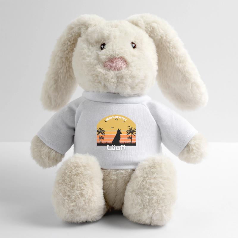 Exécution de mots de repère Lapin en peluche recyclé MiniFeet® Crème