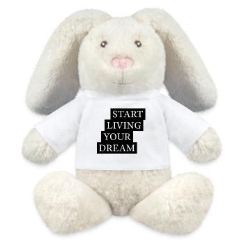 Start Living Your Dream Quote - MiniFeet® RecycelHase® Creme - Weiß - Vorne
