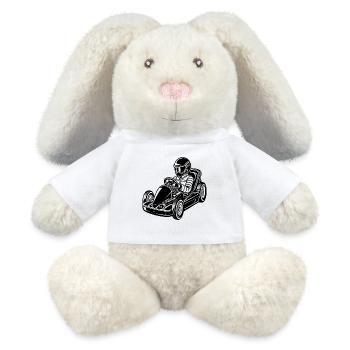 Go kart - MiniFeet® RecycelHase® Bunny Cream - white - Front