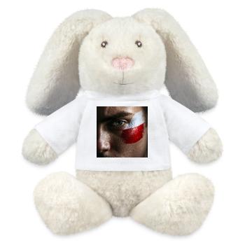 Polish Blood War Colors - Patriotic - MiniFeet® RecycelHase® Bunny Cream - white - Front