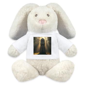 Świętowit – Slawische Statue aus den Tiefen des Waldes - MiniFeet® RecycelHase® Creme - Weiß - Vorne