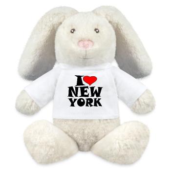 New York - I Love New York - I love new york - MiniFeet® RecycelHase® Bunny Cream - white - Front