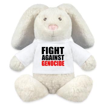 Fight against genocide - Lapin en peluche recyclé MiniFeet® Crème - blanc - Devant