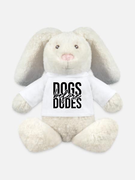 Dogs before Dudes - MiniFeet® RecycelHase® Bunny Cream - white