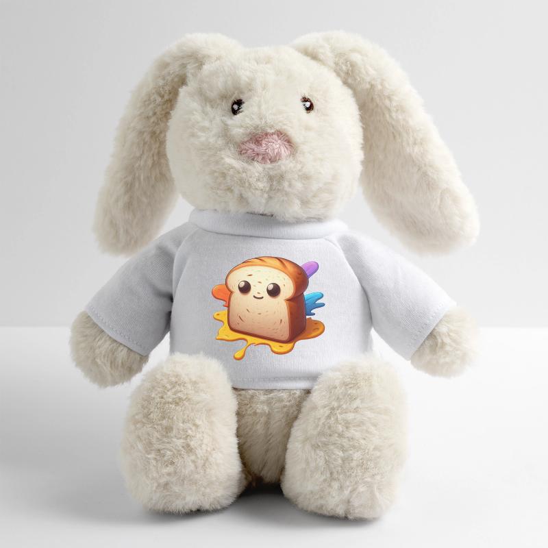 Bread Toast Sandwich Cute Face Baker MiniFeet® RecycelHase® Bunny Cream