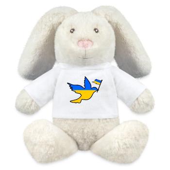 Ukraine - MiniFeet® RecycelHase® Creme - Weiß - Vorne