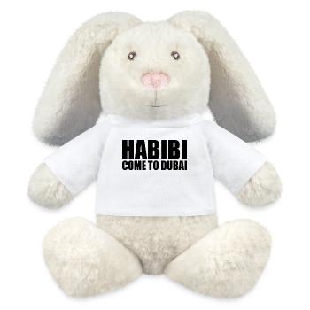 habibi come to dubai - Lapin en peluche recyclé MiniFeet® Crème - blanc - Devant
