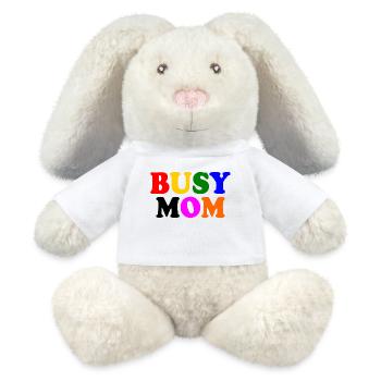 Busy mom - MiniFeet® RecycelHase® Creme - Weiß - Vorne