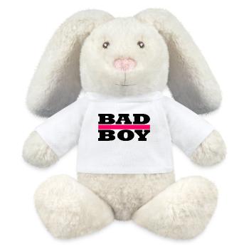 Bad Boy - Cool Boy - MiniFeet® RecycelHase® Bunny Cream - white - Front