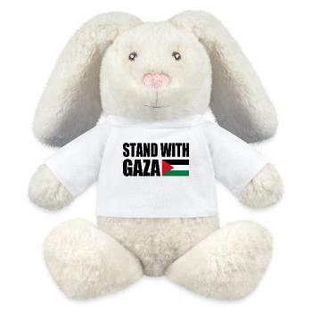 Stand with gaza - MiniFeet® RecycelHase® Bunny Cream - white - Front