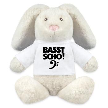 BASST SCHO! Bass Design für Bassisten - MiniFeet® RecycelHase® Creme - Weiß - Vorne