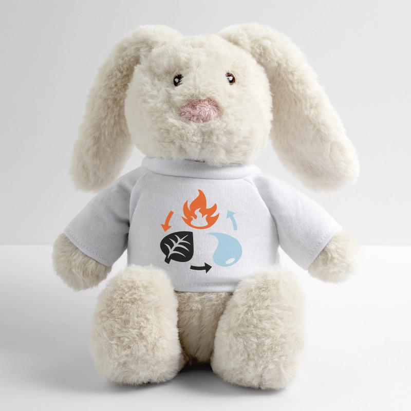 Fire, Water, Plant Elements MiniFeet® RecycelHase® Bunny Cream