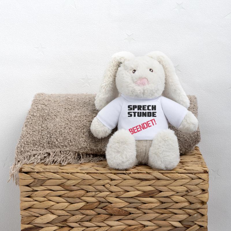 Sprechstunde beendet Medizin Spruch Geschenk MiniFeet® RecycelHase® Creme