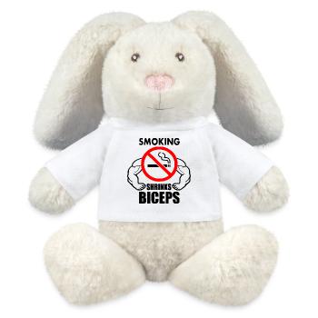 Smoking shrinks the biceps - MiniFeet® RecycelHase® Bunny Cream - white - Front