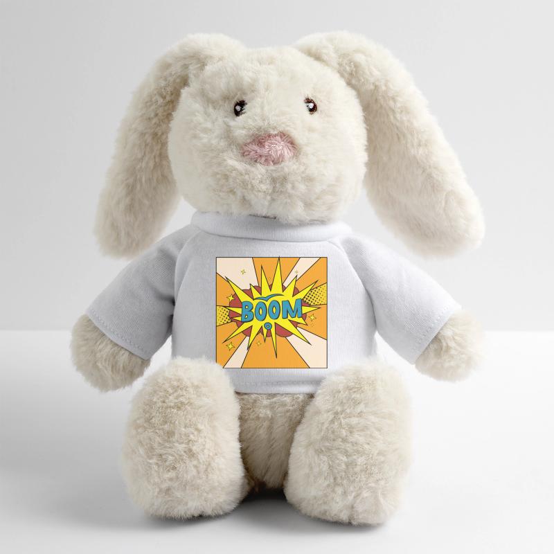 Boom Comic Explosion Stil MiniFeet® RecycelHase® Creme