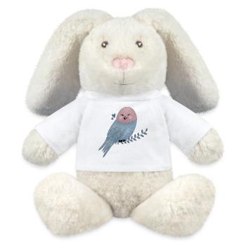 Snowy Owl Illustration - MiniFeet® RecycelHase® Bunny Cream - white - Front