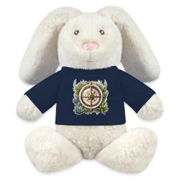 Kompass / Himmelsrichtung / Reisen / Survival - MiniFeet® RecycelHase® Creme - French Navy - Vorne