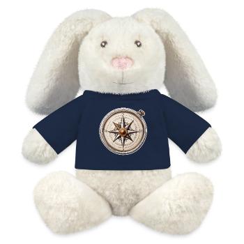 Kompass / Himmelsrichtung / Reisen / Survival - MiniFeet® RecycelHase® Creme - French Navy - Vorne