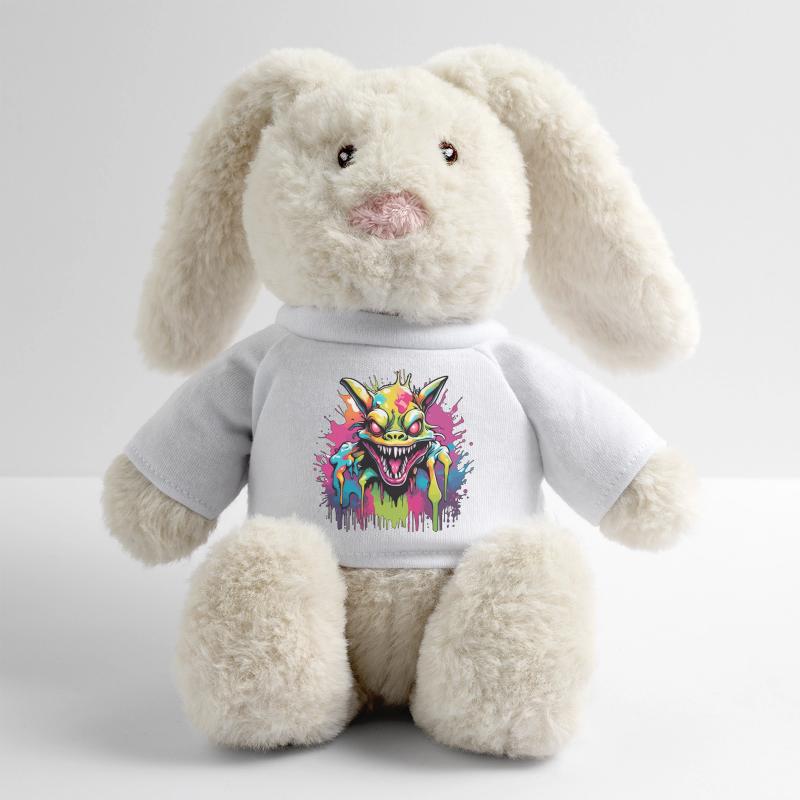 Chupacabra / Créature suceuse / Monstre /Espagne Lapin en peluche recyclé MiniFeet® Crème